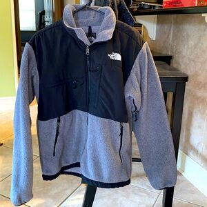 Black and gray the north face jacket